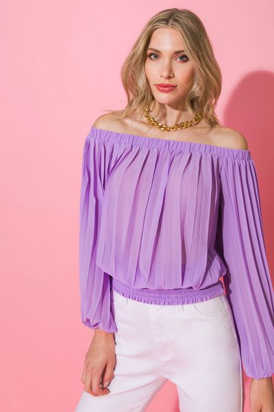 Lavender off shoulder top new arrivals