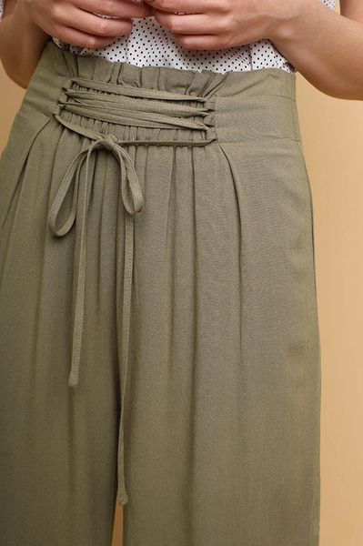 olive wide leg pants