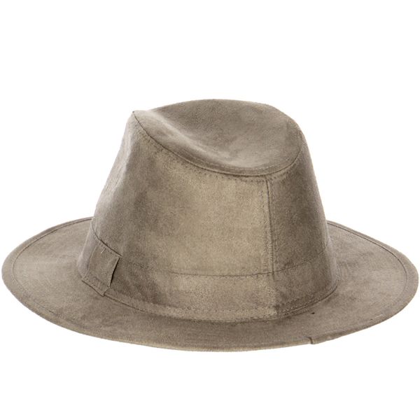 INS Imitation Suede Wide Brim Panama Bucket Hat For Unisex And Men