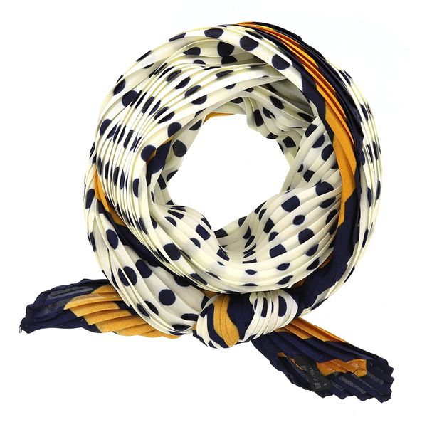 Pleated Polka Dot Bandanna Scarf | BAZ and BEA