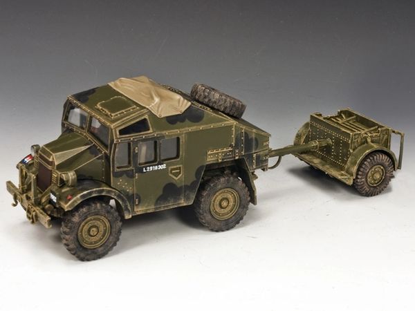 KING AND COUNTRY, DD02, 1/30, MORRIS C8 FIELD ARTILLERY TRACTOR AND LIMBER (2000) (BOXED)