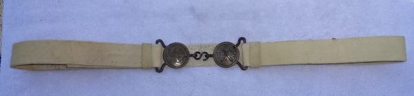 CW repro, US Artillery Buckel with 52" White belt