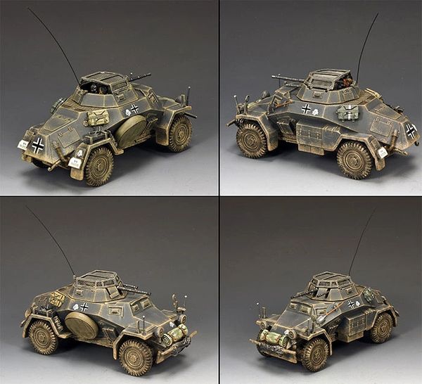 KING AND COUNTRY, WS209, 1/30, sdkfz 221 ARMOURED CAR (BOXED)