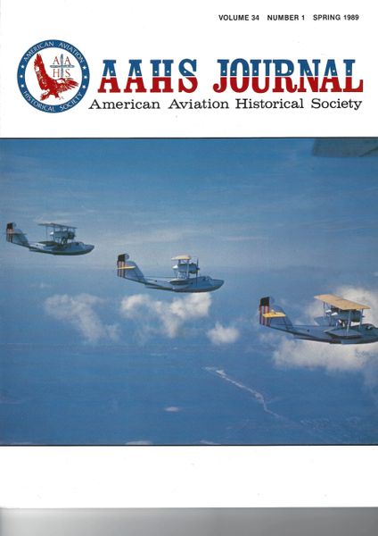 AAHS JOURNAL, AMERICAN AVIATION HISTORICAL SOCIETY, VOL. 34, NO. 1