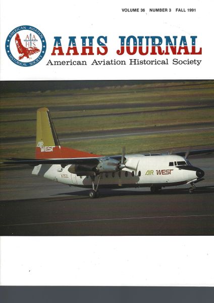 AAHS JOURNAL, AMERICAN AVIATION HISTORICAL SOCIETY, VOL. 36, NO. 3