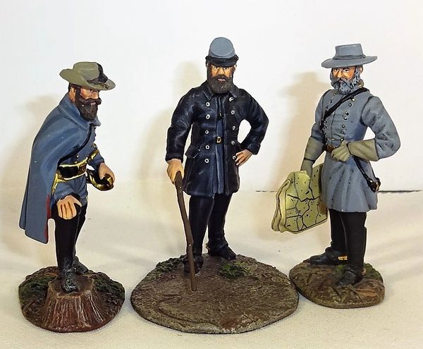BRITAINS, WBCW332-334, 1/32, CONFEDERATE GENERALS PLANNING ATTACK, (UNBOXED)