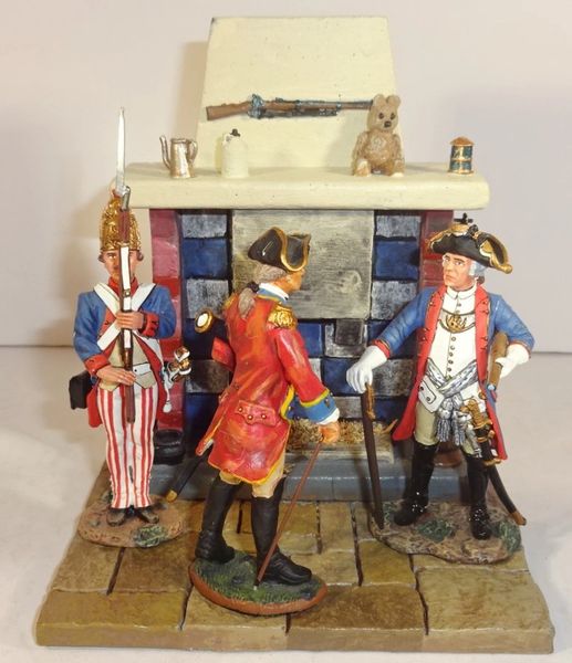 QUARTERMASTER CORP, DIORAMA 10, 1/32 & 1/30, FIREPLACE 3" X 3 3/4", FIGURES NOT INCLUDED, (UNBOXED)