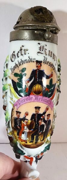 GERMAN REGIMENTAL PIPE BOWL, 117TH GROSSHESSIAN LEIB REGIMENT, 6TH COMPANY, GEFRIEDER KUNZ, CIRCA 1897-99