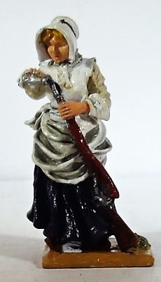 QUARTERMASTER CORP, CONT 13, 1/32, CONTINENTAL LADY POURING POWDER, (UNBOXED)