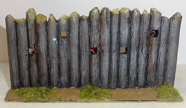 QUARTERMASTER BLOCK HOUSE 6" LG. WALL, 1/32 & 1/30, (CONTE & K&C SOLDIERS NOT INCLUDED) (UNBOXED) (3 AVAILABLE)