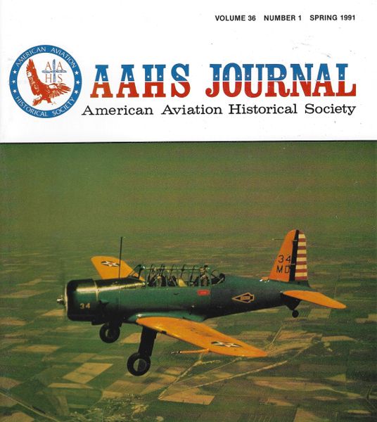 AAHS JOURNAL, AMERICAN AVIATION HISTORICAL SOCIETY, VOL. 36, NO. 1