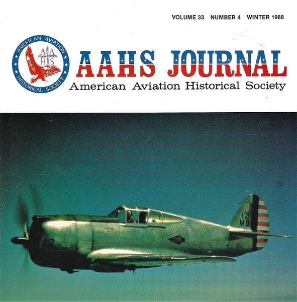 AAHS JOURNAL, AMERICAN AVIATION HISTORICAL SOCIETY, VOL. 33, NO. 4