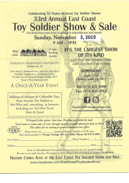 SHOW SCHEDULE, NOV. 3RD, 2019