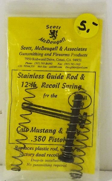 COLT PISTOL MUSTANG & PONY, .380 PISTOL, GUIDE ROD & RECOIL SPRING