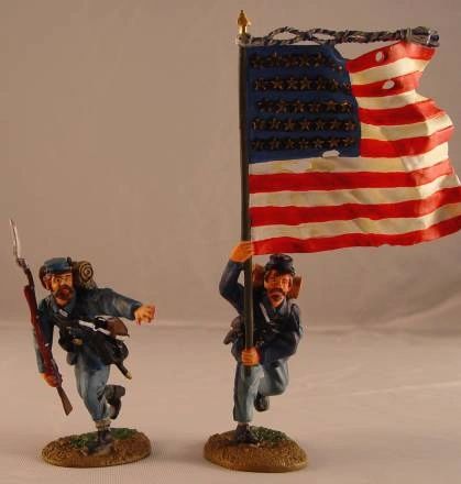 CONTE, ACW57109, 1/32, UNION INFANTRY FLAG SET, (BOXED)