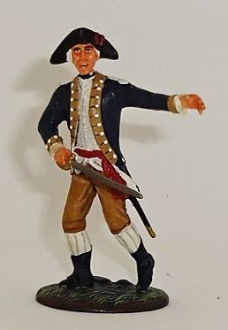 KING AND COUNTRY, 1/30, CONTINENTAL OFFICER 1ST NEW YORK REG'T, AR001, (BOXED)