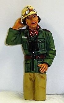 KING AND COUNTRY, AK030, AFRIKA KORP TANK COMMANDER, (BOXED)