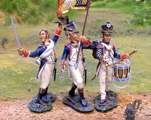 The COLLECTORS SHOWCASE, CS00662, 54mm, French Line Infantry Command Set