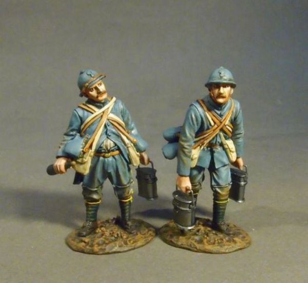 John Jenkins Designs, GWF-42, WW1, 1/30th, French Infantry "Soup Men" (2pcs)