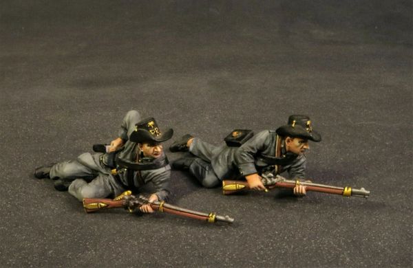 John Jenkins Designs, CSPR-10, ACW, 1/30th, Palemetto Riflemen prone (2 pcs)