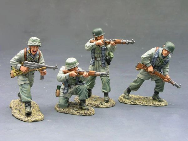 KING AND COUNTRY, 1/30, FJ005-07 Return Fire 4 man team (Boxed)