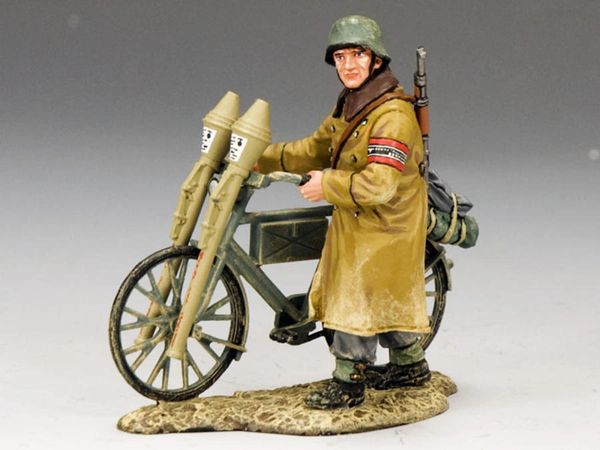 KING AND COUNTRY, WS191, 1/30, Volksturm Walking w/ Bicycle (BOXED)