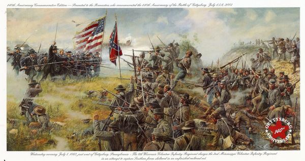 Civil War Gettysburg Print, 6 x 11"