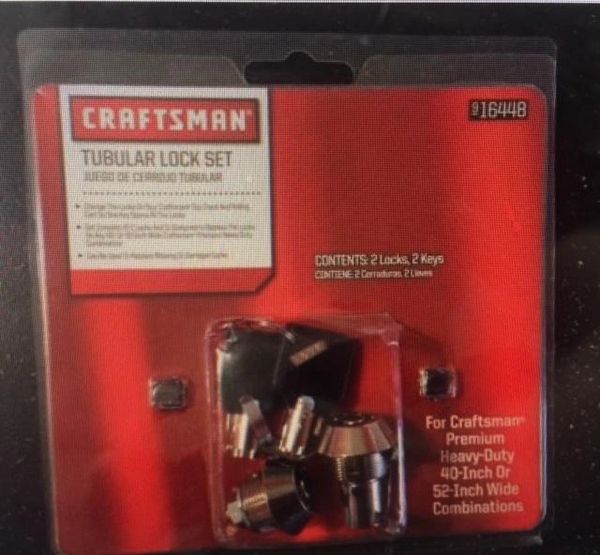 1 Set Tubular Craftsman Toolbox Locks Fits 40 & 52 in Tool box Chest