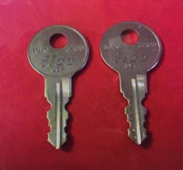 2 Kimball File Lock Keys Code Cut to 001 thru 200 Key Office