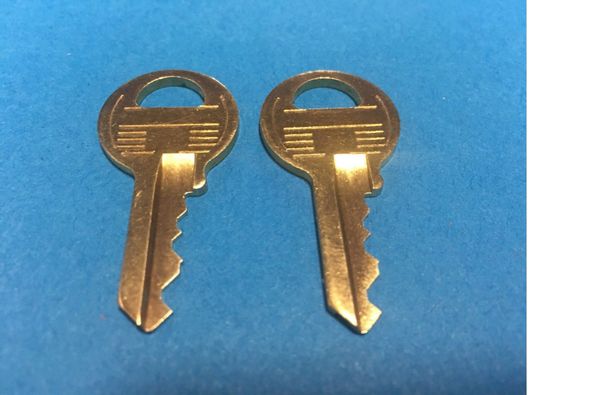 2 Master #1 Padlock Keys Code Cut To  0301 thru 0350 Lock Key 