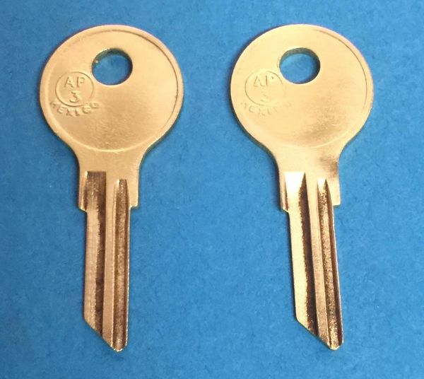 2 Allsteel file keys BJ001 BJ1100 desk / office furniture key