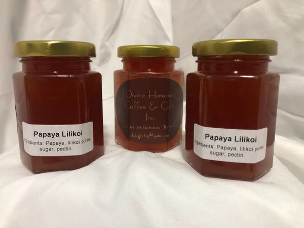 4oz 3-pack Papaya Lilikoi (Passion Fruit) Jam
