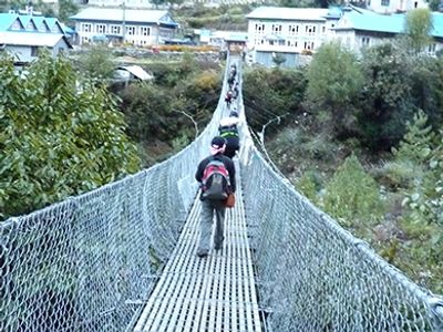 Hängebrücke in Nepal