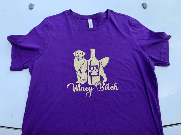 "Winey Bitch" Golden Retriever Shirt