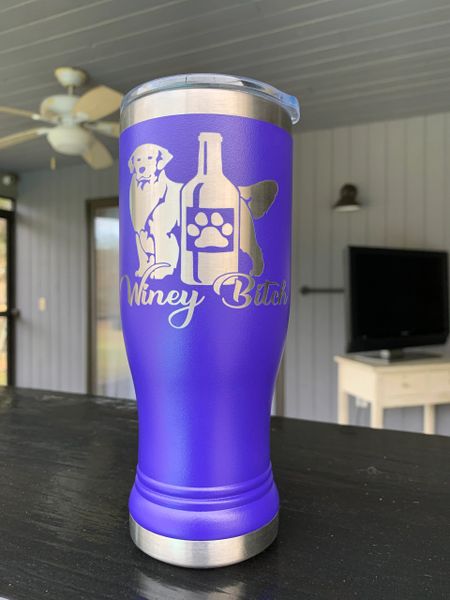 Golden Retriever Winey Bitch 12 oz. Pilsner Insulated Cup