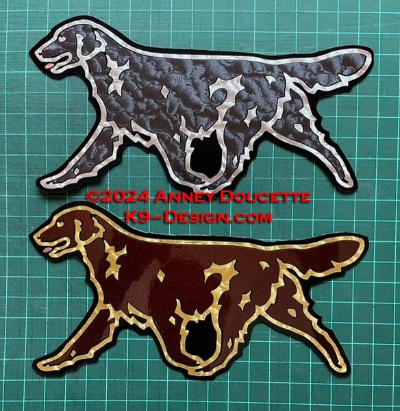 Flat-Coated Retriever 2024 Trotting Magnet - Black or Liver