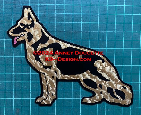 German Shepherd Dog Stacked 2024 Magnet - Choose Color