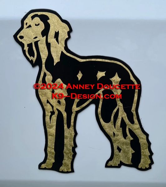 Saluki Standing Magnet - Grizzle