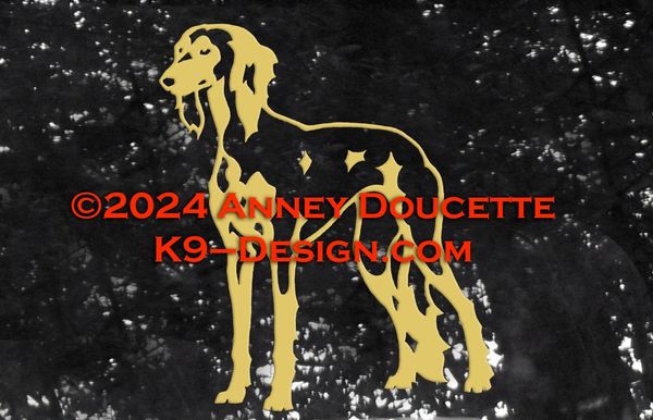 Saluki Standing Decal - Grizzle