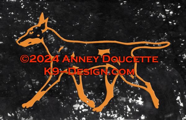 Manchester Terrier Trotting Decal