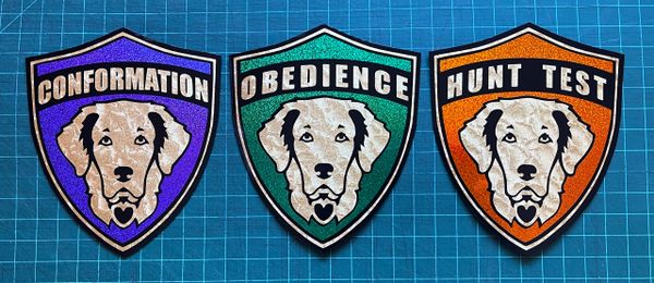 Golden Retriever "Event Badge" Title Magnets