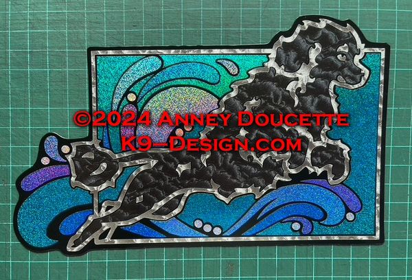 Portuguese Water Dog Splash / Diving Magnet - Choose Color