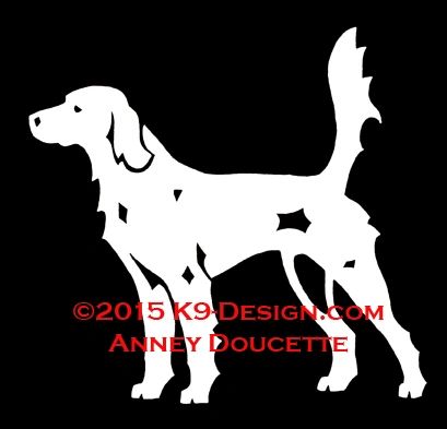 English Setter "Llewellin" Field Hunting Decal
