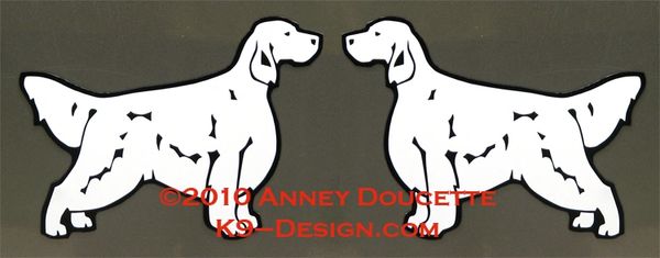 English Setter Standing Magnet - Choose Color