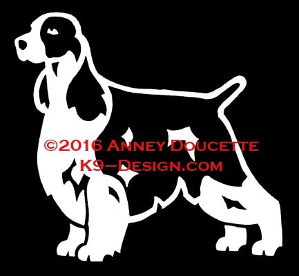 English Springer Spaniel Stacked Decal