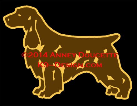 Field Spaniel Standing Magnet - Choose Black or Liver