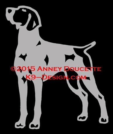 German Shorthaired Pointer Standing Front Decal