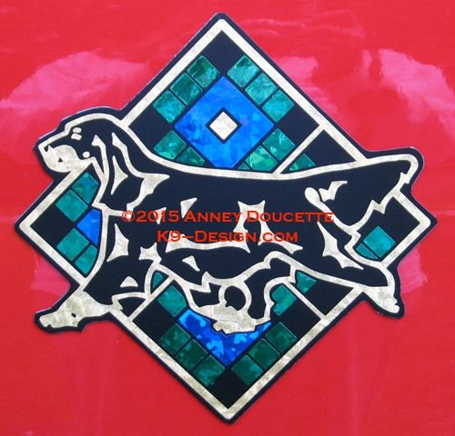 Gordon Setter Scottish Plaid Diamond 8" Magnet - Choose Colors