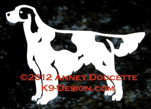 Irish Red & White Setter Standing Decal