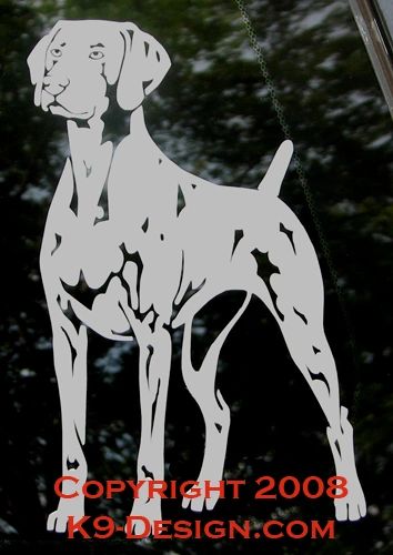 Weimaraner Standing Front Decal